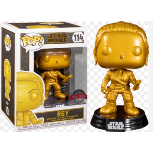 Figurine Star Wars - Rey Metallic Gold N°114