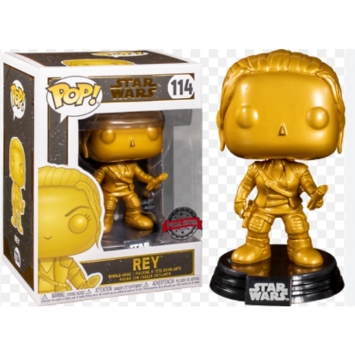 Figurine Star Wars - Rey Metallic Gold N°114