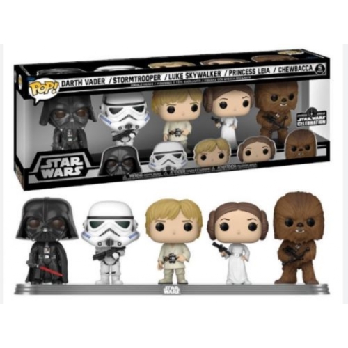 Figurine Pop Star Wars 4 : Darth Vader / StormTrooper / Luke Skywalker / Princess Leia / Chewbacca 