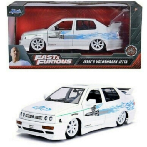 Jesse's Volkswagen VW Jetta A3 de la film Fast & Furious 2001 blanc / bleu 1:24