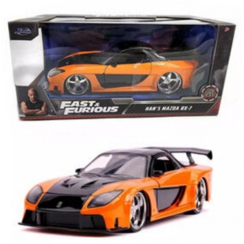 Han's Mazda RX-7 Fast & Furious Tokyo Drift (2006) Orange / noir 1:24 Jada Toys