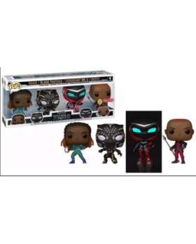 BLACK PANTHER WAKANDA FOREVER NAKIA/BLACK PANTHER/IRONHEART MK 2/OKOYE POP 4 PACK 