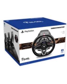 Volant Thrustmaster T248 + Pedalier Magnétiques PS5, PS4, PC, Retour de Force HYBRID DRIVE