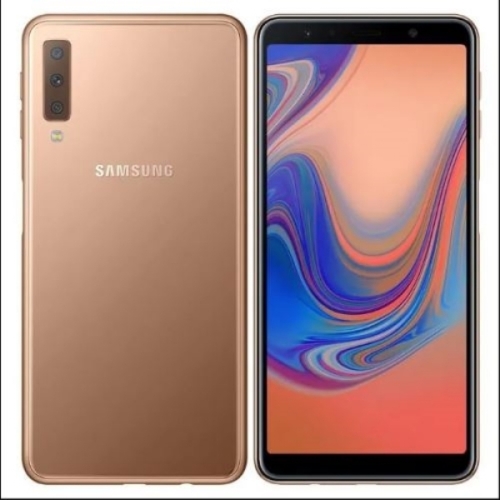 SAMSUNG GALAXY A7 (2018) GOLD 64GO RAM:4GO 24MPX DEBLOQUE PLAYSTORE ECRAN:OLED 