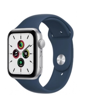 APPLE WATCH SE GEN 2 44MM SILVER BATTERIE:100% A2723 BRACELET SPORT BLEU   