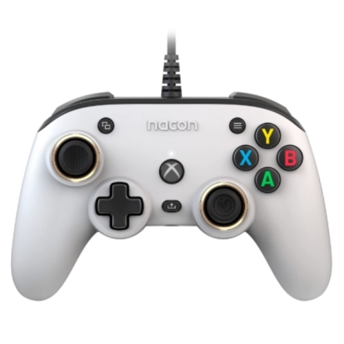 Manette Filaire Nacon Pro Compact pour Series X/S/Xbox One/PC Blanc