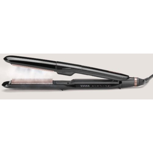 Lisseur vapeur Babyliss Steam Smooth ST493E Noir Bords biseautés 67W NEUF 