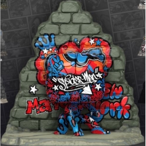 Figurine pop spiderman street art 762