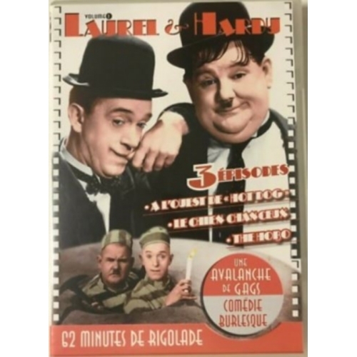 Laurel Et Hardy 3 épisodes A l'Ouest De Hot Dog, Le Chien Chanceux, The Hobo DVD