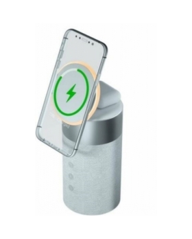 Chargeur Magnétique sans fil Force Play MagSafe 2 en 1 5+15w + Enceinte bluetooth 8W NEUF