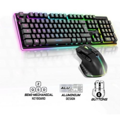 ULTIMATE 600   PACK RGB SANS FIL : CLAVIER / SOURIS / NOIR / FR CLS-MK600SBK  