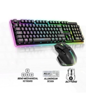 ULTIMATE 600   PACK RGB SANS FIL : CLAVIER / SOURIS / NOIR / FR CLS-MK600SBK  