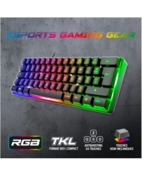 CLA-PK2BK PRO K2  CLAVIER TKL RGB MEMBRANE USB / NOIR