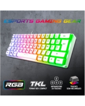 PRO K2  CLAVIER TKL RGB MEMBRANE USB / BLANC CLA-PK2WT 