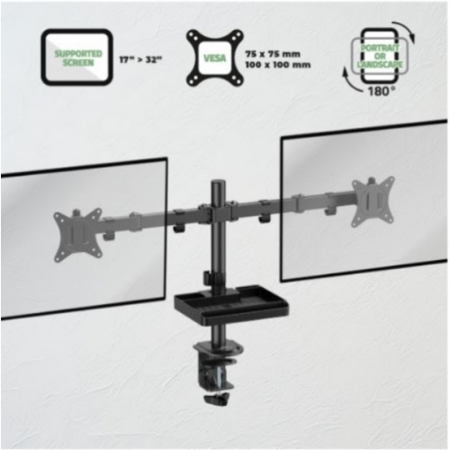  XTENDMOUTS SUPPORT D'ECRAN ARTICULÉ POUR 2 ECRANS ADV-ARM12F  