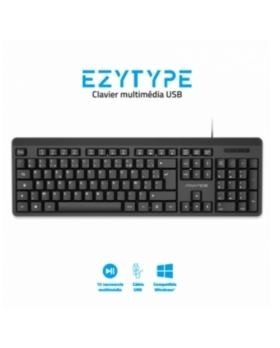 EZTYPE  CLAVIER MULTIMEDIA FILAIRE USB WINDOWS CLA-1100 
