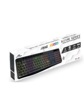 R-TYPE CLAVIER SANS FIL RECHARGEABLE RGB - NOIR CLA-310BK COMPATIBLE WINDOWS/MAC