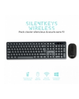 ADVANCE SILENTKEYS WIRELESS PACK CLAVIER + SOURIS SANS FIL 2.4GHz COMPATIBLE WINDOWS/MAC CLS-4100RF