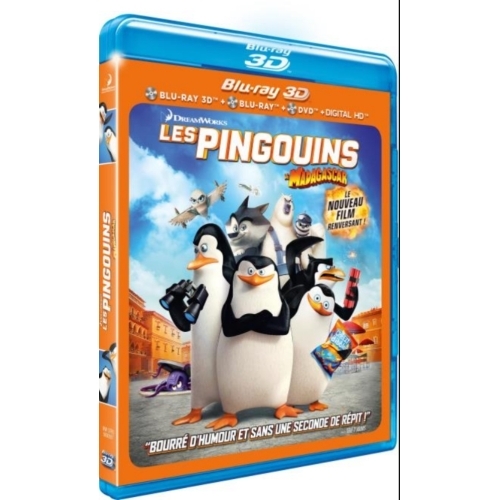 LES PINGOUINS DE MADAGASCAR COMBO BLU-RAY + BLU-RAY 3D + DVD