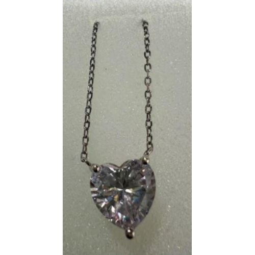 CLEOR COLLIER ARGENT 925/100 OXYDE BLANC 42 CM 