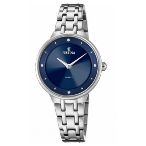 MONTRE FESTINA F20600/3 BLEU, BRACELET ACIER INOXYDABLE, FEMME
