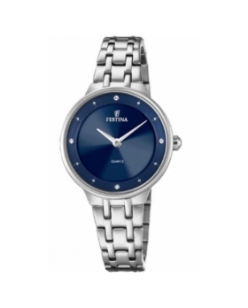 MONTRE FESTINA F20600/3 BLEU, BRACELET ACIER INOXYDABLE, FEMME