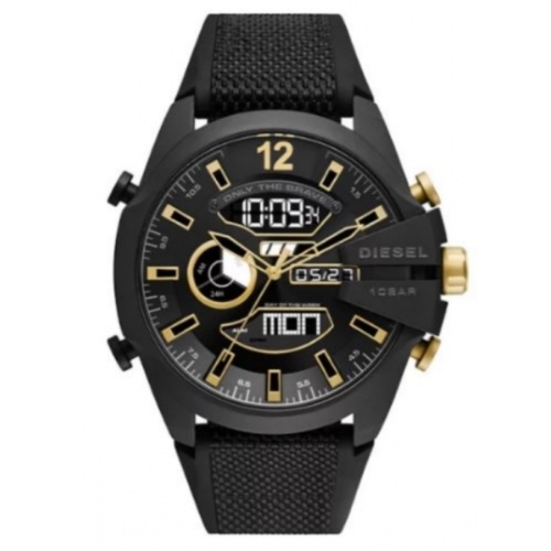 Montre Diesel Mega Chief en Silicone Noir DZ-4552                     BOITE