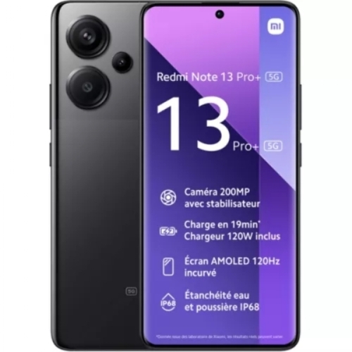 REDMI NOTE 13 PRO+ 5G RAM:8GO 256GO 200MPX ECRAN:AMOLED(120HZ 6.6') PLAYSTORE 