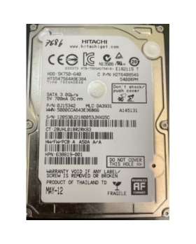 DISQUE DUR EXTERNE Hitachi 5K750-640 640 Go 2.5" SATA HDD 
