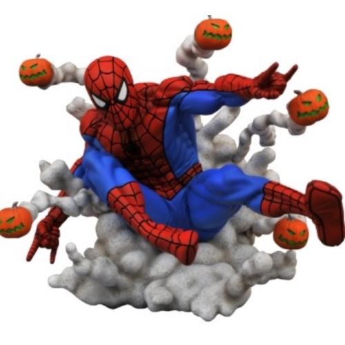 FIGURINE SPIDER MAN BOMBE CITROUILLE 15 CM