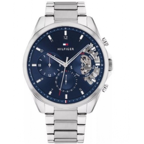 Montre Homme Tommy Hilfiger Baker 1710448 en Acier Cadran Bleu th.419.1.14.3030