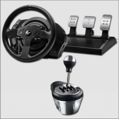 VOLANT THRUSTMASTER T300RS FORCE FEEDBACK PS4/PC AVEC PEDALIER + BOITE DE VITESSE THRUSTMASTER TH8A 