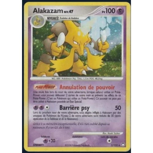 CARTE POKEMON ALAKAZAM NIV47 2/123 PV100