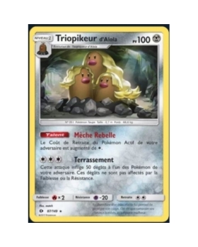 CARTE POKEMON TRIOPIKEUR D'ALOLA 87/149 PV100