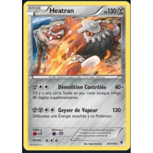 CARTE POKEMON HEATRAN 63/119 PV130