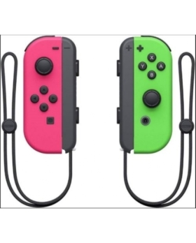 PAIRE DE JOYCON OFFICIELLE SWITCH VERT/ROSE 