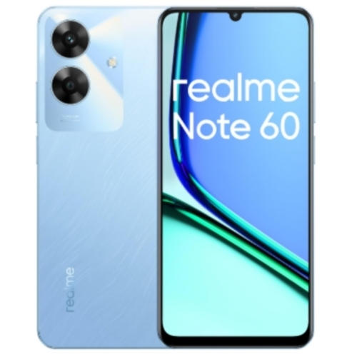 REALME NOTE 60 BLEU 128GO RAM:4GO 32MPX ECRAN:6.74'(90HZ) BATTERIE:5000MAH PLAY STORE