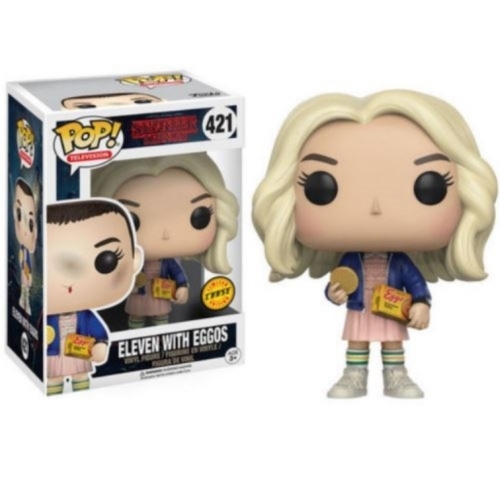 Figurine - Pop! - Stranger Things - Eleven with Eggos Limited Chase Edition - N°421 -Funko