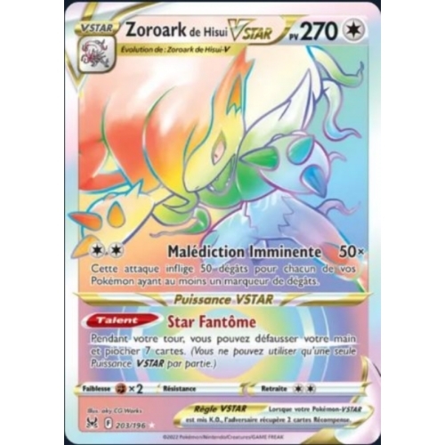 ZOROARK DE HISUI VSTAR 270PV 203/196