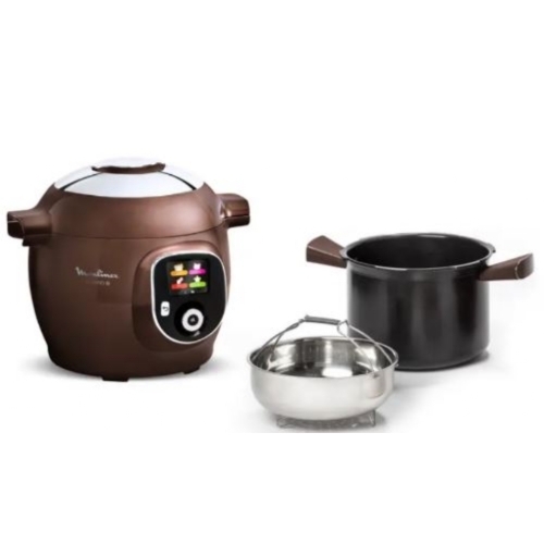 MULTICUISEUR INTELLIGENT MOULINEX COOKEO+ 150 RECETTES 6L CE851910 MARRON 1600W