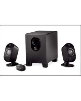 ENCEINTE FILAIRE POUR PC LOGITECH X-210 2X8W + CAISSON DE BASSE 28W 