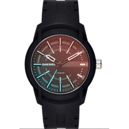 MONTRE HOMME DIESEL  ARMBA DZ-1819 BRACELET SILICONE NOIR 