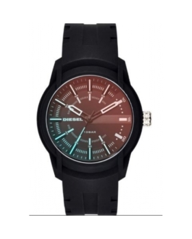 MONTRE HOMME DIESEL  ARMBA DZ-1819 BRACELET SILICONE NOIR 
