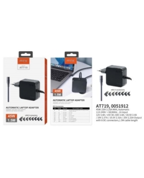 Chargeur Universel automatique AT719 - 8 Embouts pour PC Portable