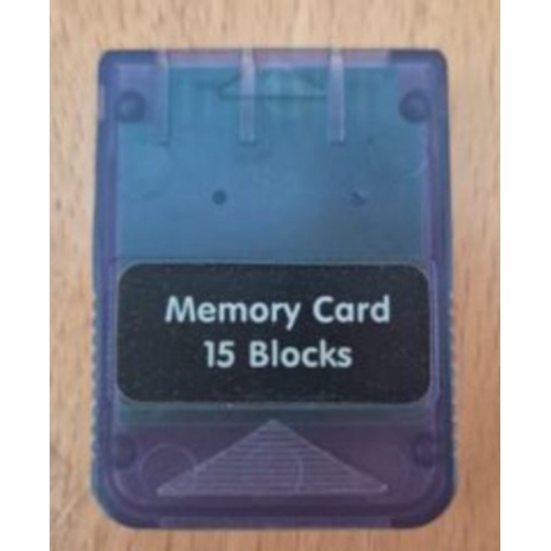 CARTE MEMOIRE 15 BLOCKS PS1 NON OFFICIELLE BLEU 