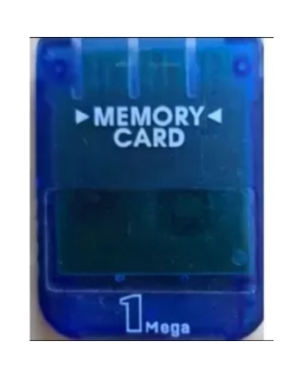 CARTE MEMOIRE PS1 1MB NON OFFICIELLE BLEU 