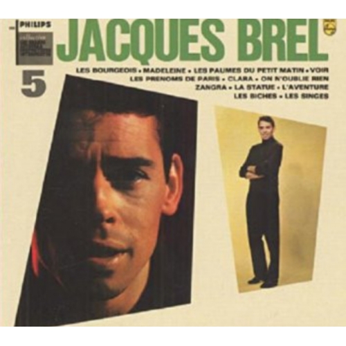 Jacques Brel – 5 / Collection Les Grands Auteurs & Compositeurs Interpretes VINYLE 