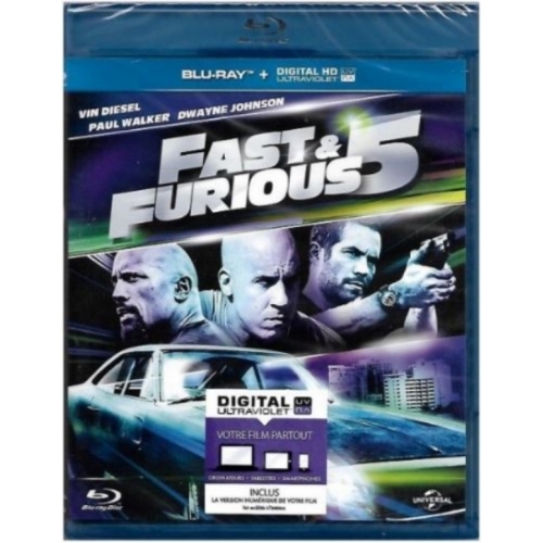 FAST AND FURIOUS 5 BLU-RAY DVD 