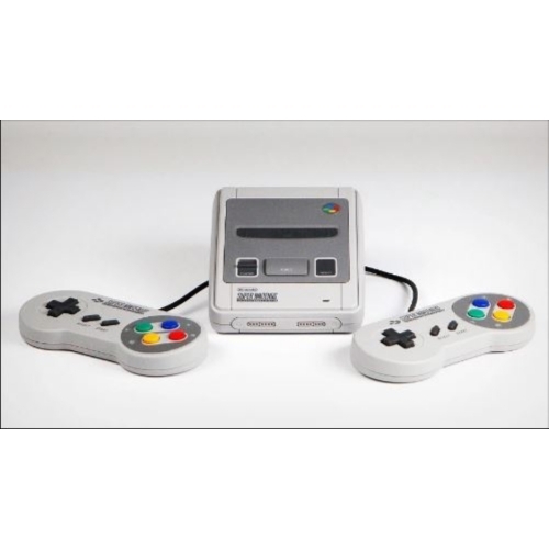 MINI SNES SUPER NINTENDO AVEC 2 MANETTES +21JEUX INCLUS