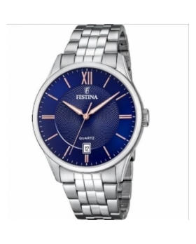 MONTRE HOMME FESTINA F20425 ACIER CADRAN BLEU